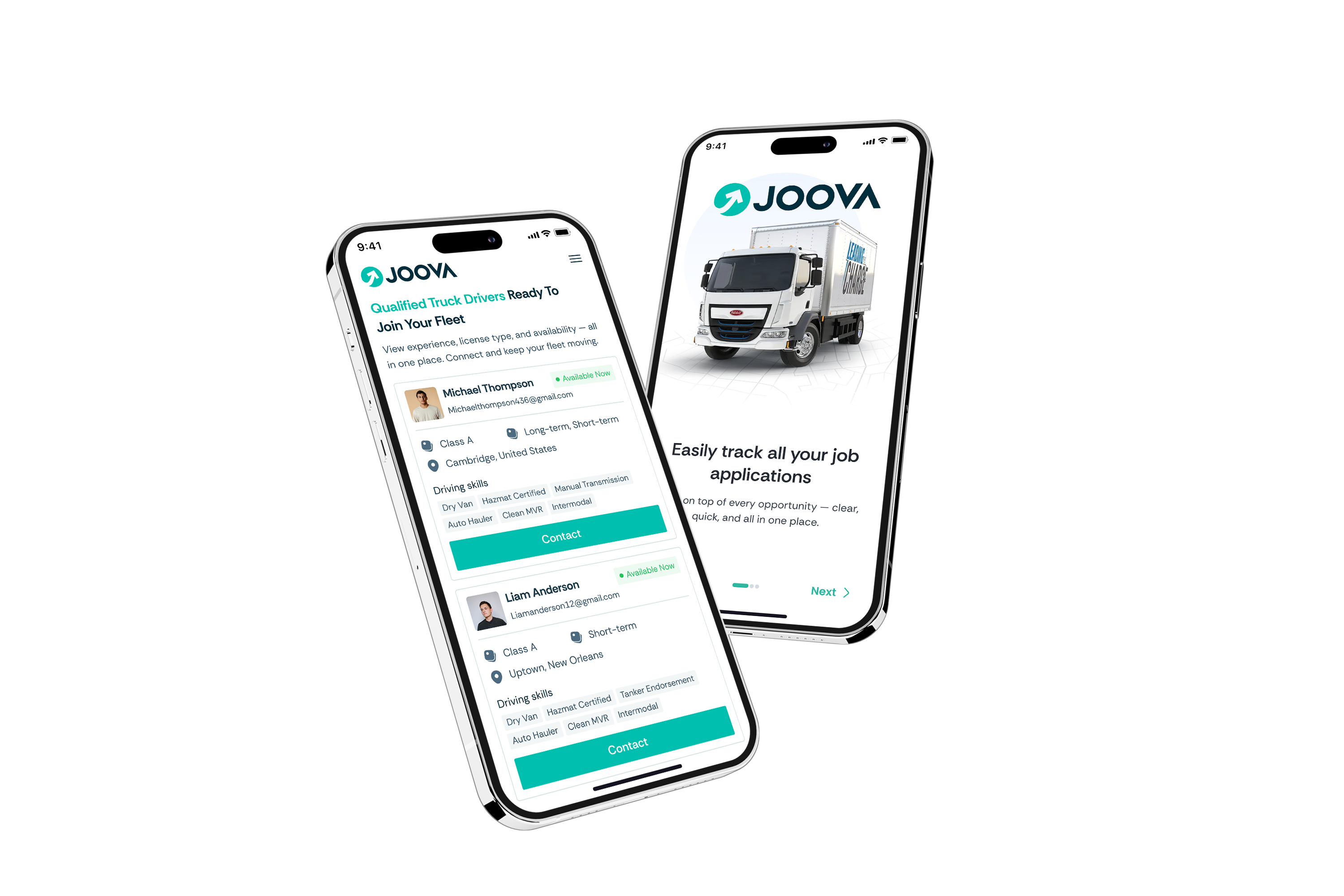 Joova Mobile App Mockups